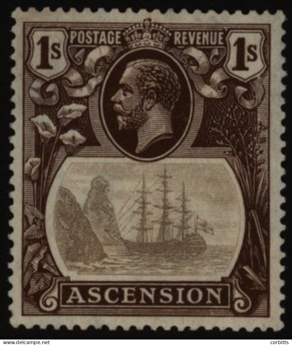 1924-33 MSCA 1s Grey Black & Brown Showing The 'cleft Rock' Variety, M (slightly Toned Gum & Diagonal Gum Crease), SG.18 - Other & Unclassified
