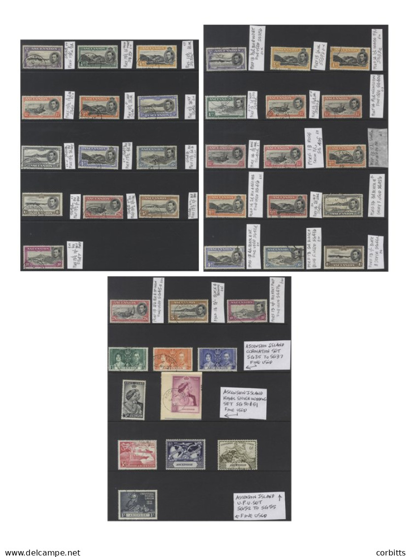 1938-53 Defins To 10s (2) All VFU Tagged & Identified Showing Perf Variations. Also 1948 Wedding & 1949 UPU Sets VFU. (4 - Sonstige & Ohne Zuordnung