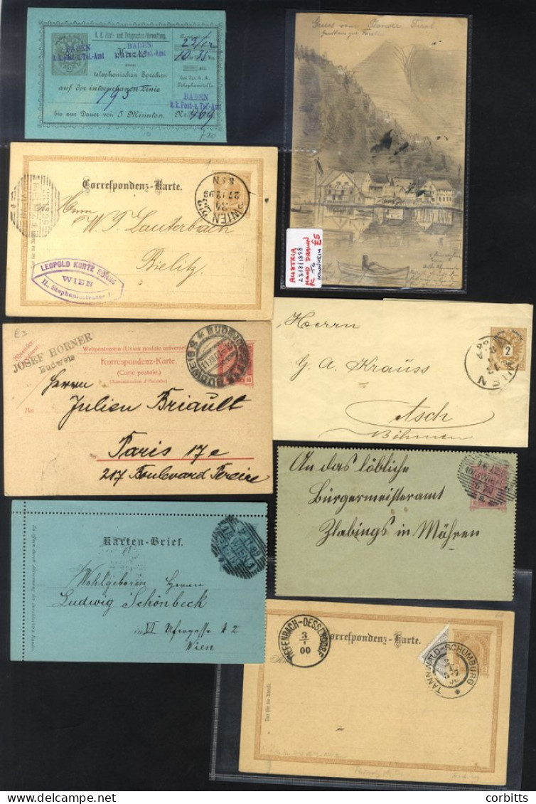 19thC Postal Stationery - Wide Variety Of Types & Languages With Mainly U Postcards, Letter Cards, Envelopes Incl. 1869  - Sonstige & Ohne Zuordnung