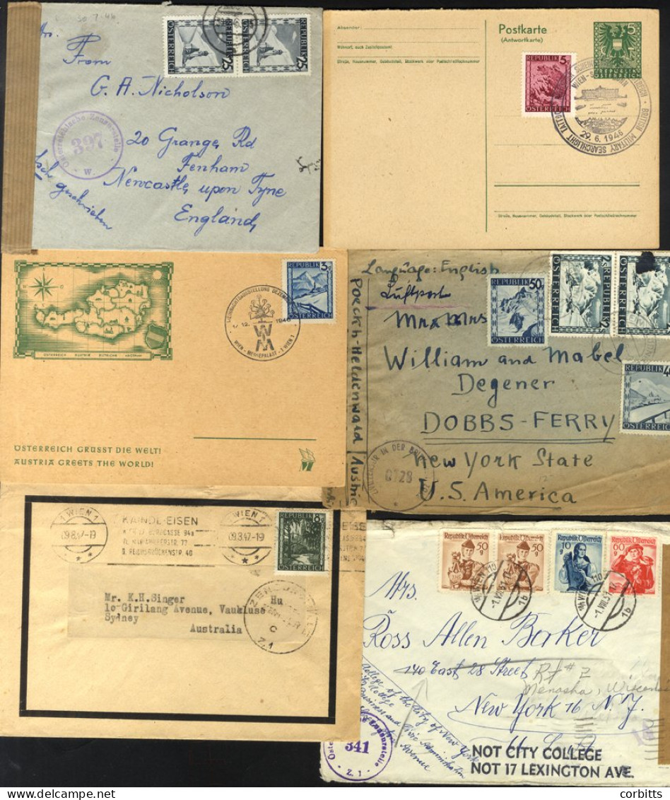 Allied Occupation Covers Incl. Censors, Better Frankings Incl. Early Airmails, 1947 Australia With 5s (4) Noted, A Good  - Other & Unclassified