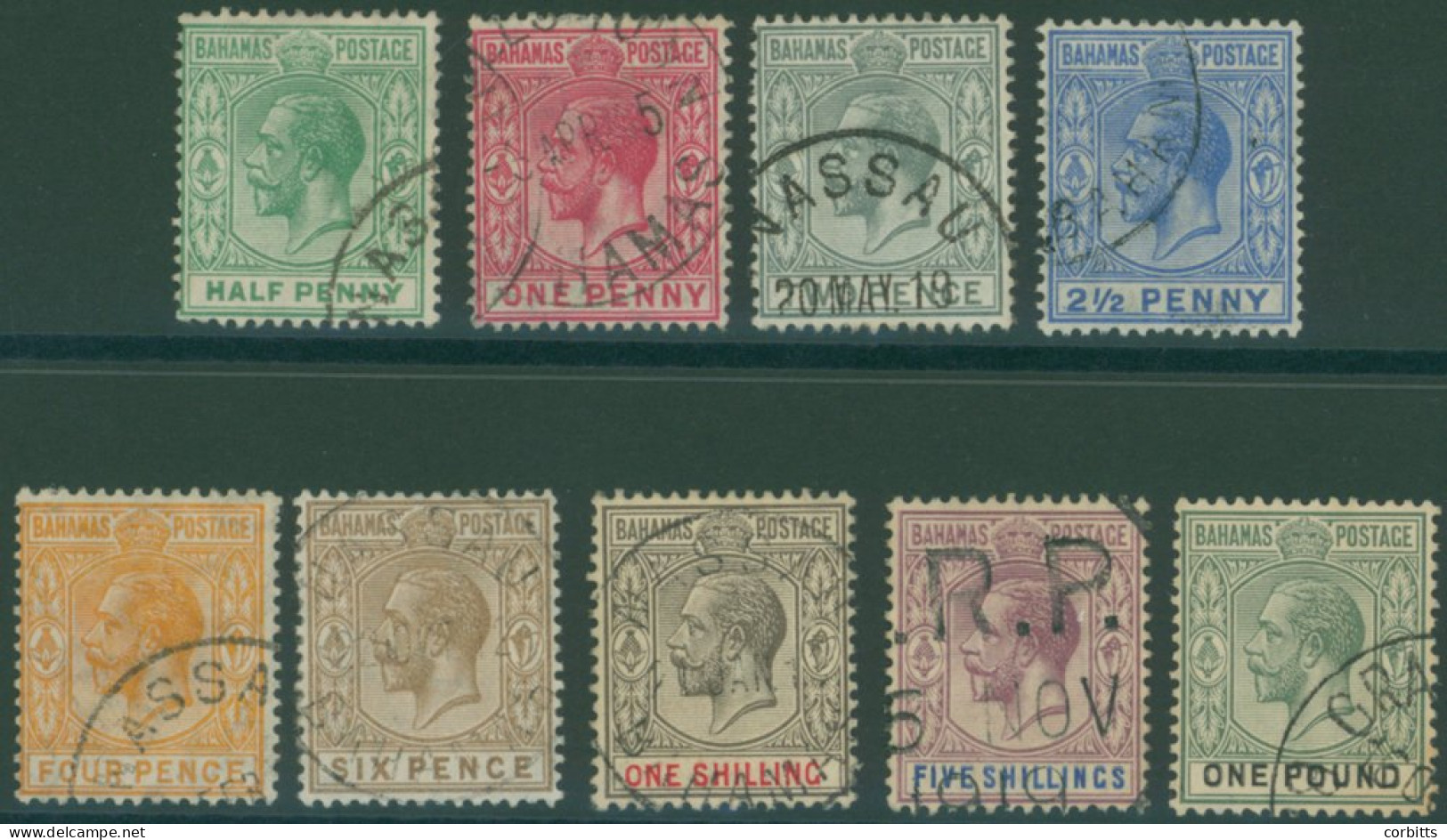 1912-19 MCCA Set FU, SG.81/89. (9) Cat. £425 - Otros & Sin Clasificación