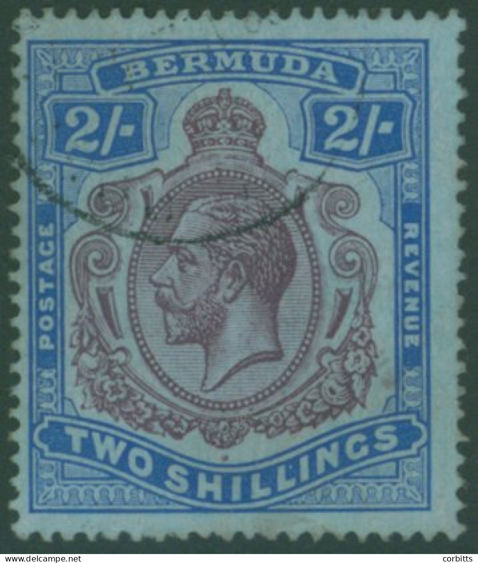 1918-22 MCCA 2s Purple & Blue Showing The 'nick In Top Right Scroll' Variety, VFU, SG.51bc. (1) Cat. £350 - Andere & Zonder Classificatie