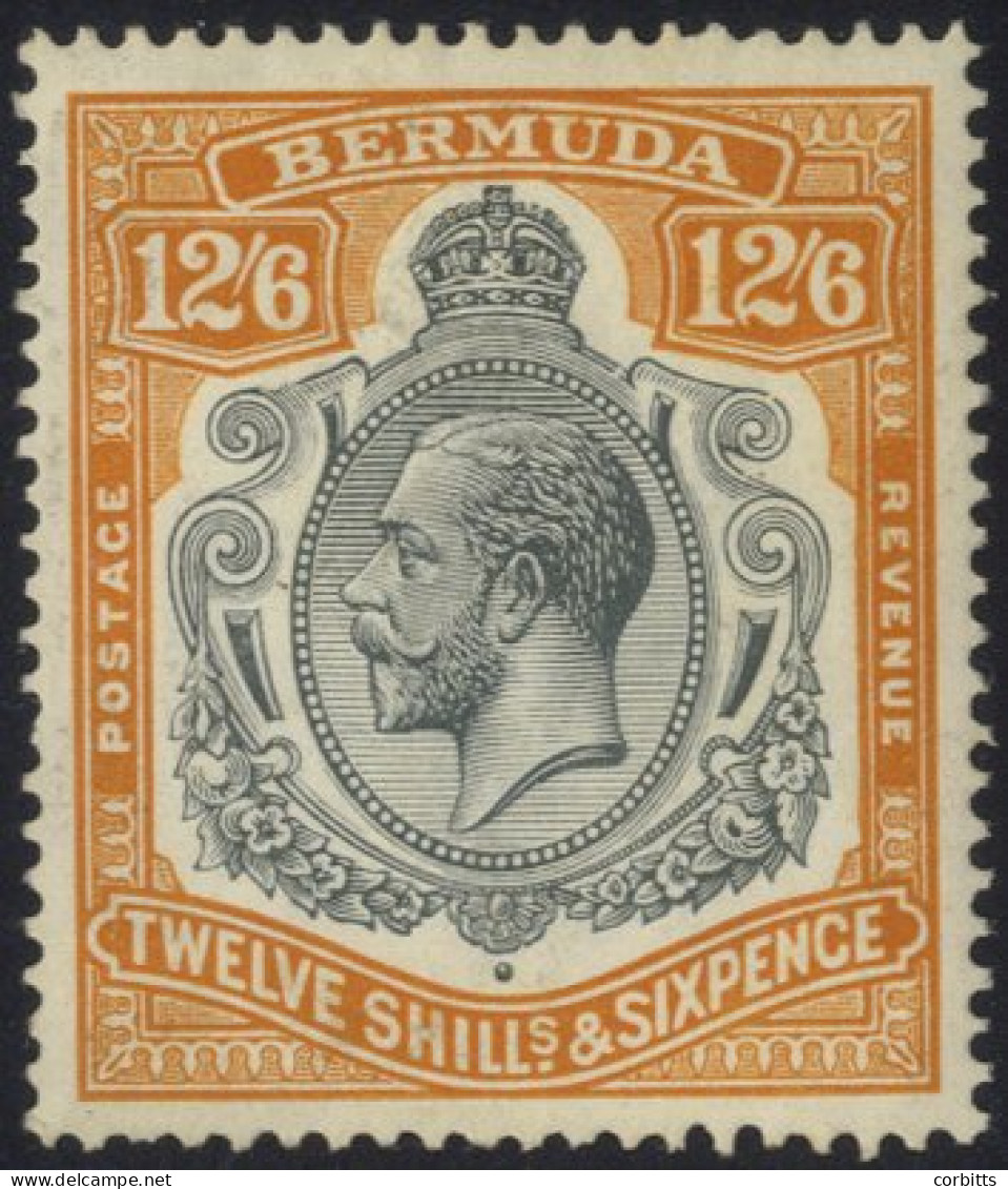 1924-32 MSCA 12/6d Grey & Orange M, Showing The 'break In Scroll' Variety, SG.93a, Cat. £700. - Sonstige & Ohne Zuordnung