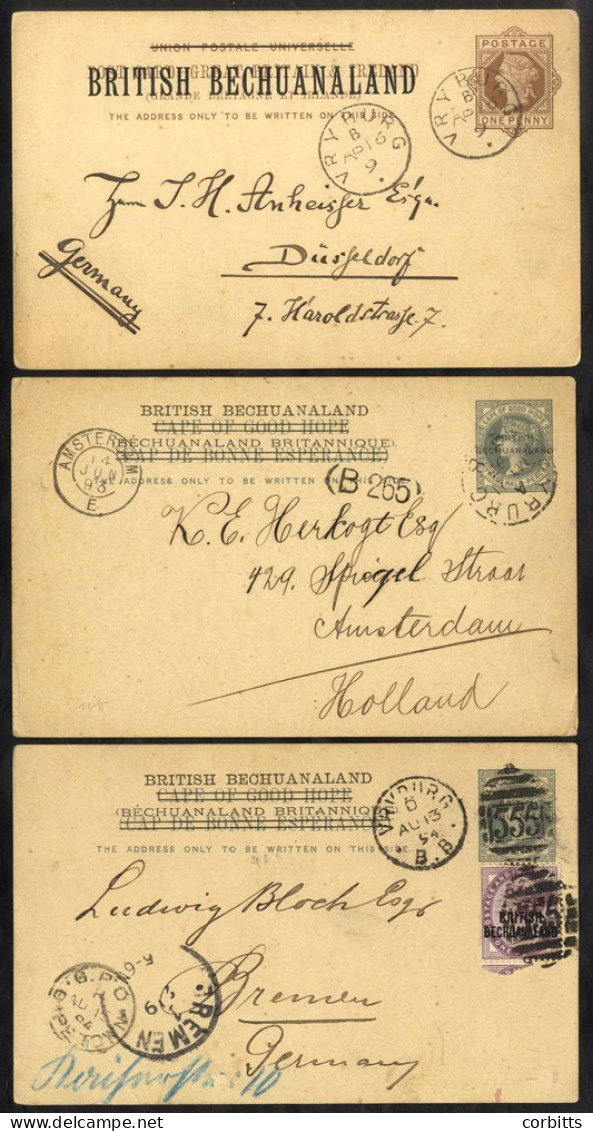 1893 (21 May) 1½d Card (1890) Issue To Amsterdam, Cancelled By 'VRYBURG/B.B' C.d.s, 1894 (13 Aug) 1½d Card (1890 Issue)  - Otros & Sin Clasificación