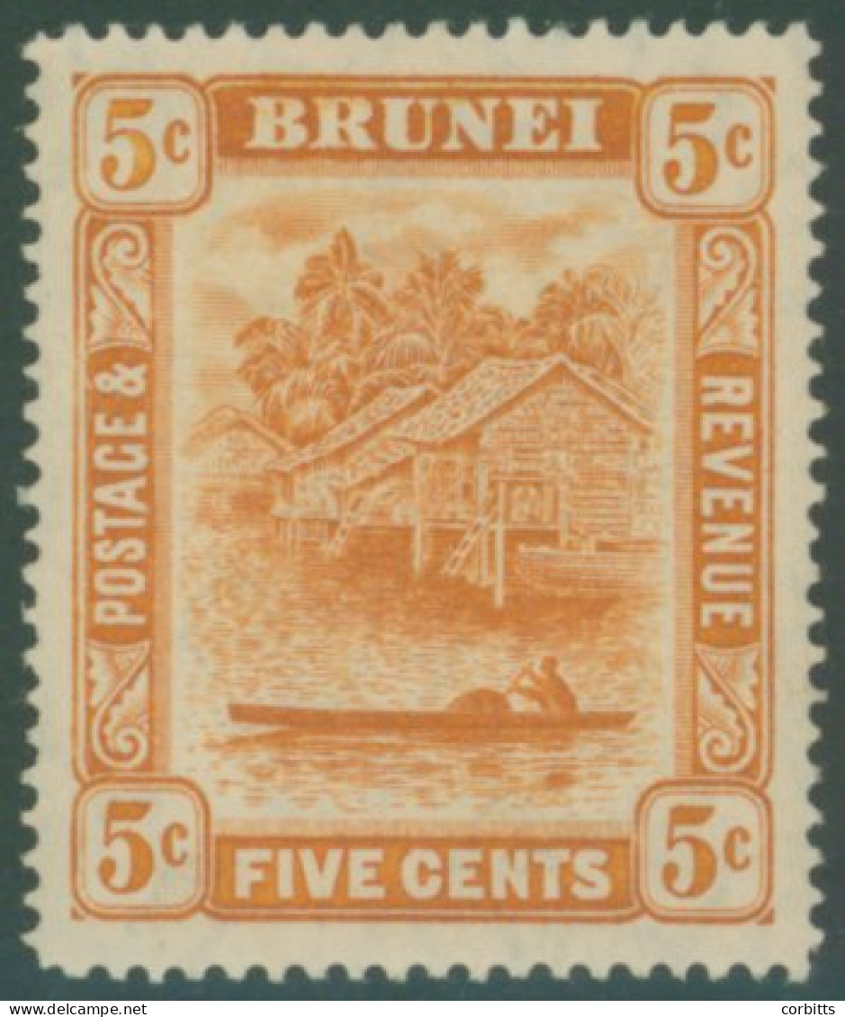 1916 Colour Change Issue 5c Orange Showing The '5c' Retouch, M (gum Toned), Scarce, SG.49a, Cat. £650 (1) - Autres & Non Classés