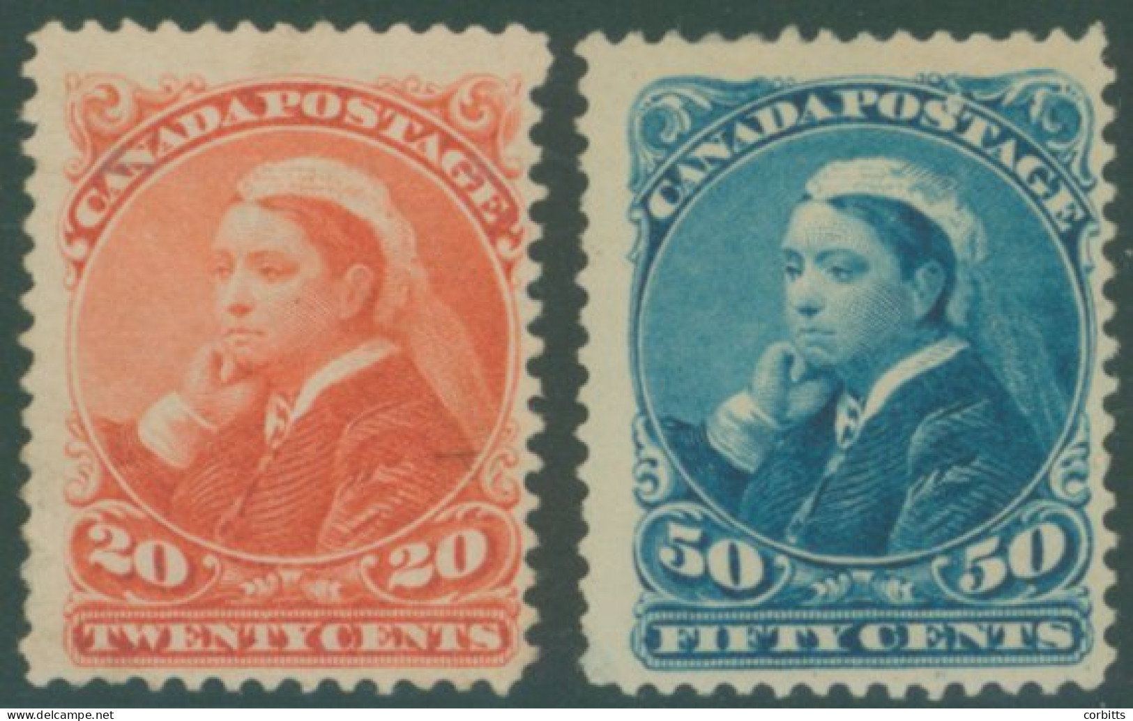 1893 20c Vermilion & 50c Blue, Large Part O.g, Centred Low To Right, SG.115/6, Cat. £525 (2) - Sonstige & Ohne Zuordnung