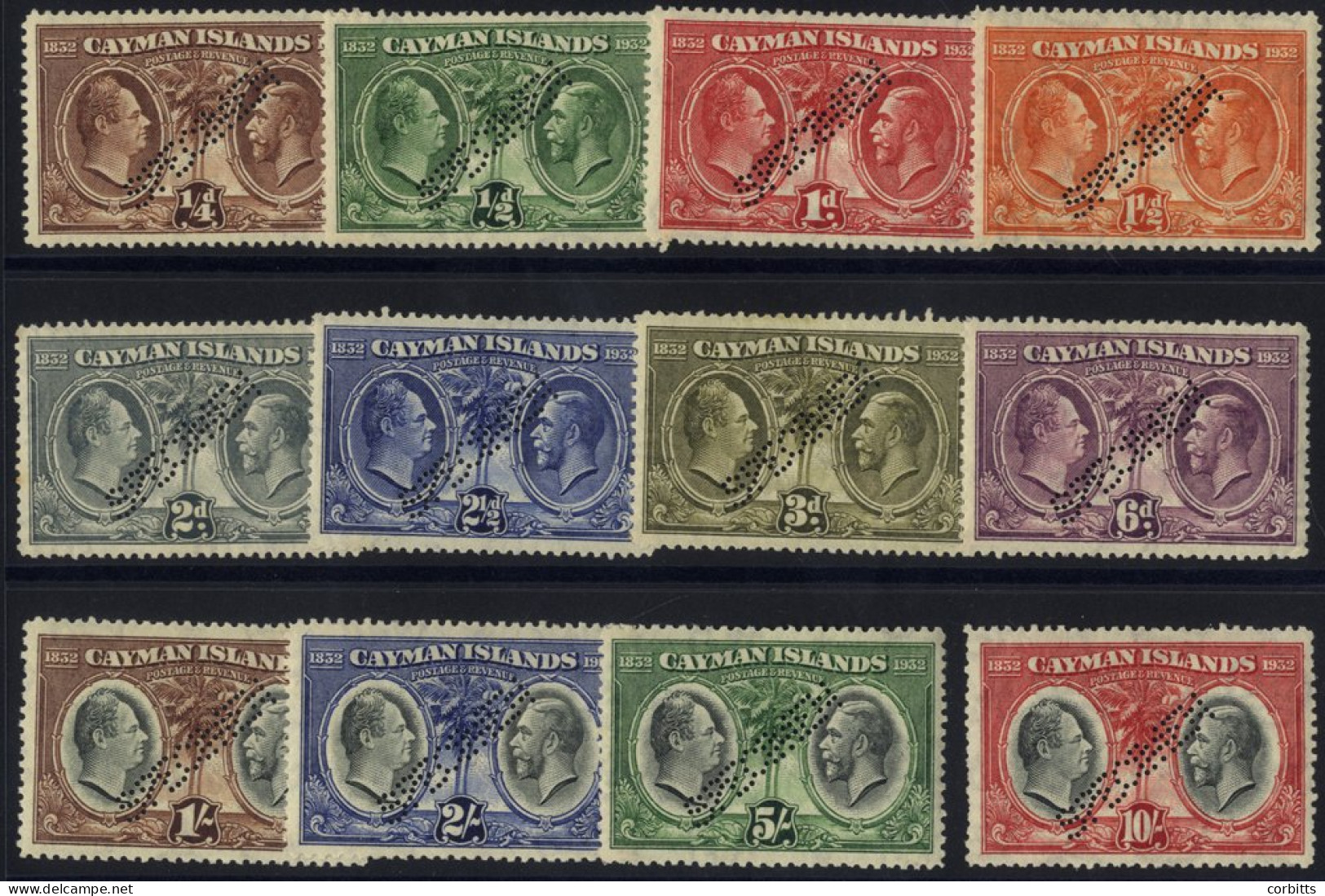 1932 Centenary Set, Perf SPECIMEN, Generally VF, Some Minor Toning Noted But Not Detracting (10s - Few Short Perfs At Le - Otros & Sin Clasificación