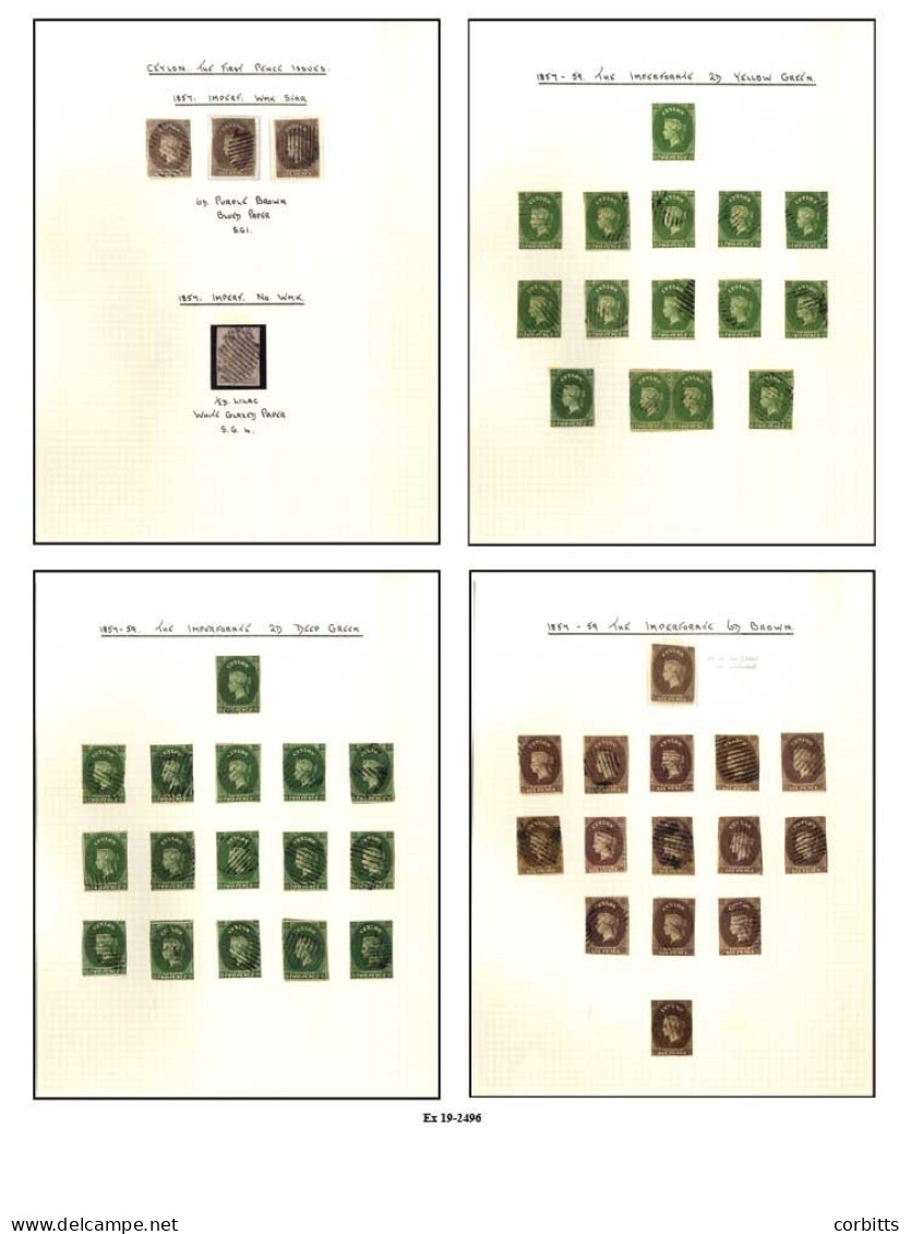 1857-1951 M & U Collection In Rapkin 'Specialist' Album Incl. Imperfs With 1857 6d (3), 1867-64 ½d, 1857-59 1d (26), 2d  - Autres & Non Classés