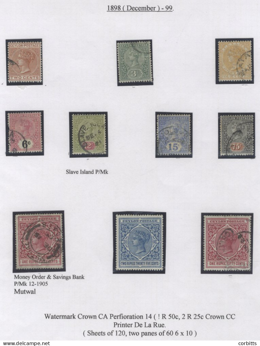 1882-98 M & U Collection On Leaves, Incl. 1882 16c M & U, 20c M (single & Block Of Four) U (2), 1885 Surcharge Range, 18 - Other & Unclassified