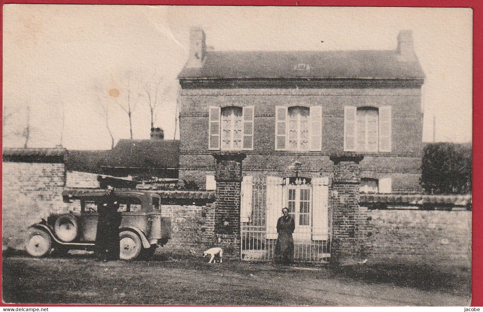 Fontaine-Sur-Maye - " Somme " Carte écrite Le 8 Aout 1936.  V.  Dercourt -  Souvenir Du Passage  De L'  Abbé Calippe . - Crecy En Ponthieu