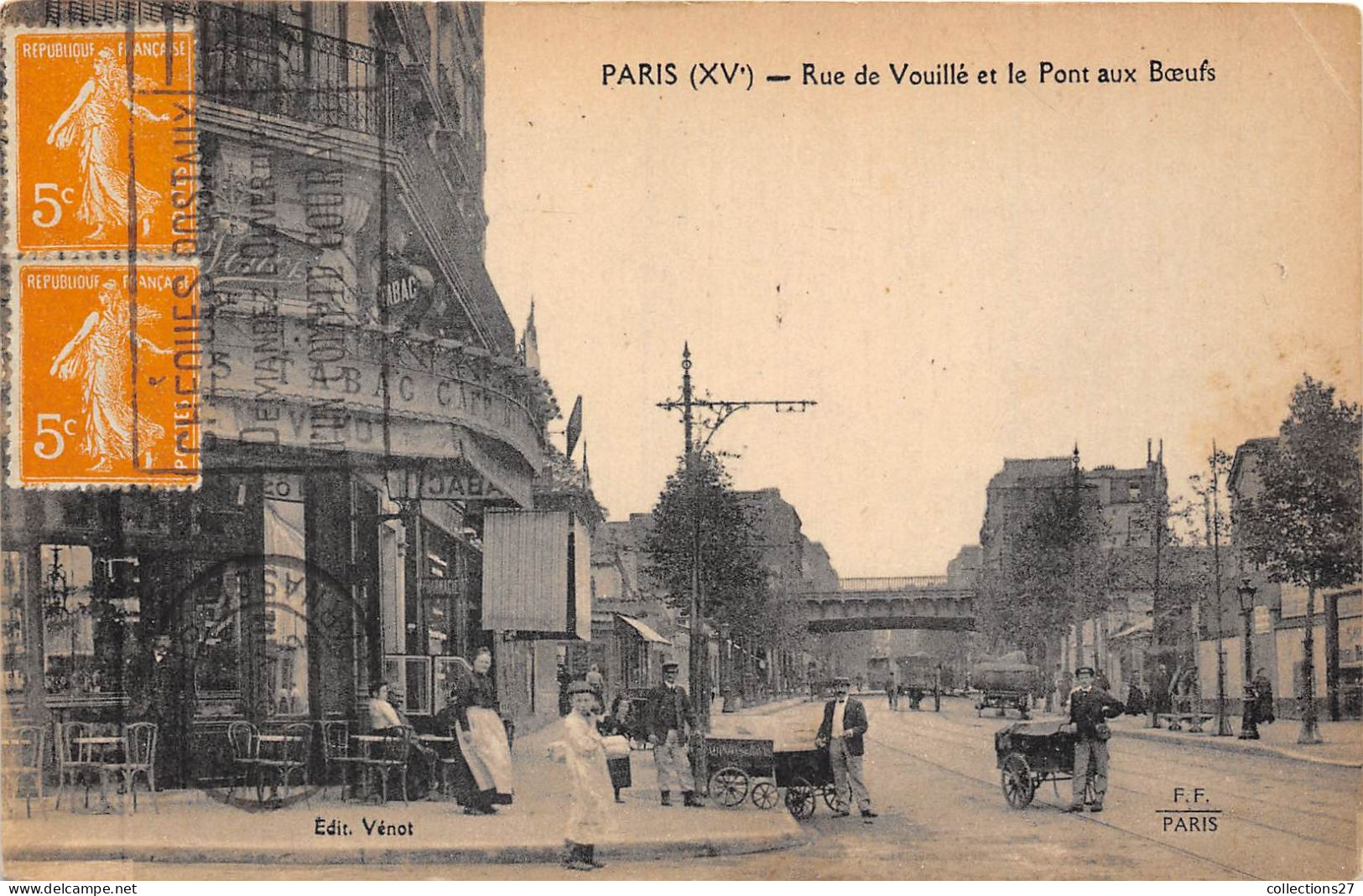 PARIS-75015- RUE DE VOUILLE ET LE PONT AUX BOEUFS - Arrondissement: 15