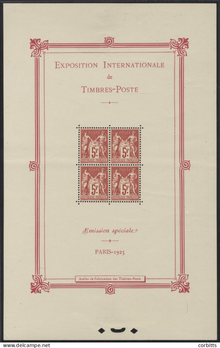 1925 International Philatelic Exhib M/Sheet, M (a Few Minor Bends, Tiny Corner Crease & Small Gum Thin In Top Margin), S - Other & Unclassified