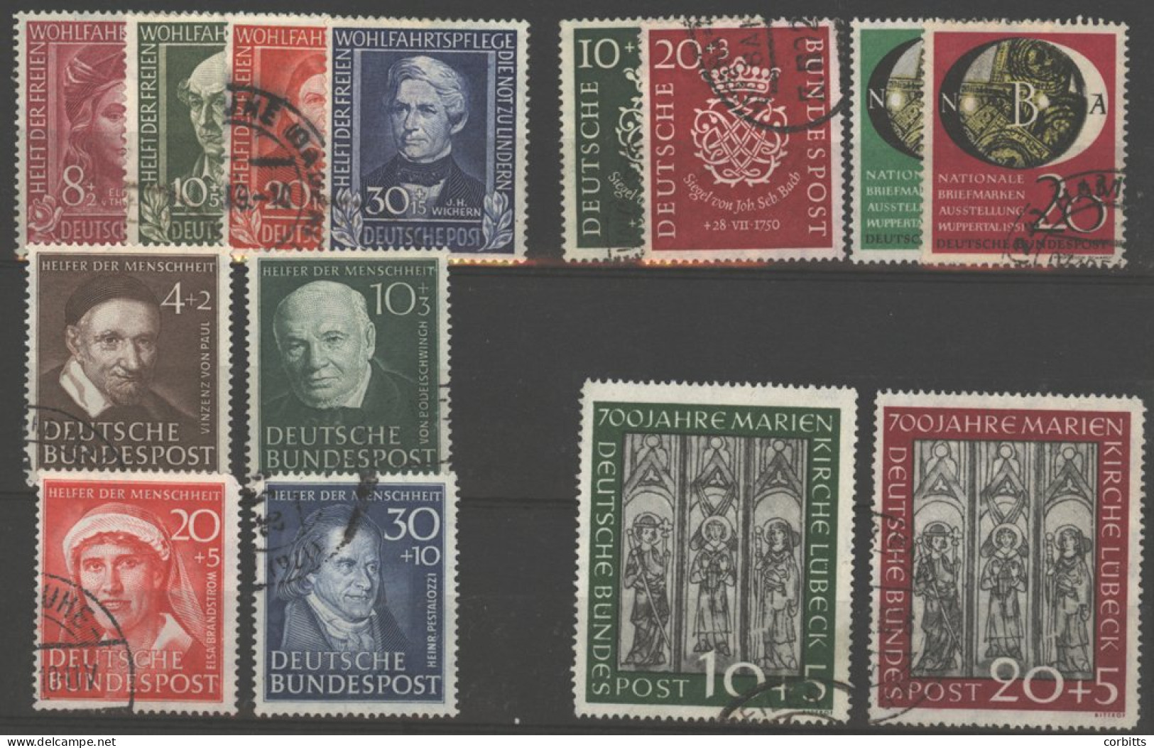 1949 Relief Fund Set SG.1039/42, 1950 Bach Set SG.1043/4, 1951 St. Mary's Church Set SG.1065/6, 1951 Nat Philatelic Exhi - Other & Unclassified