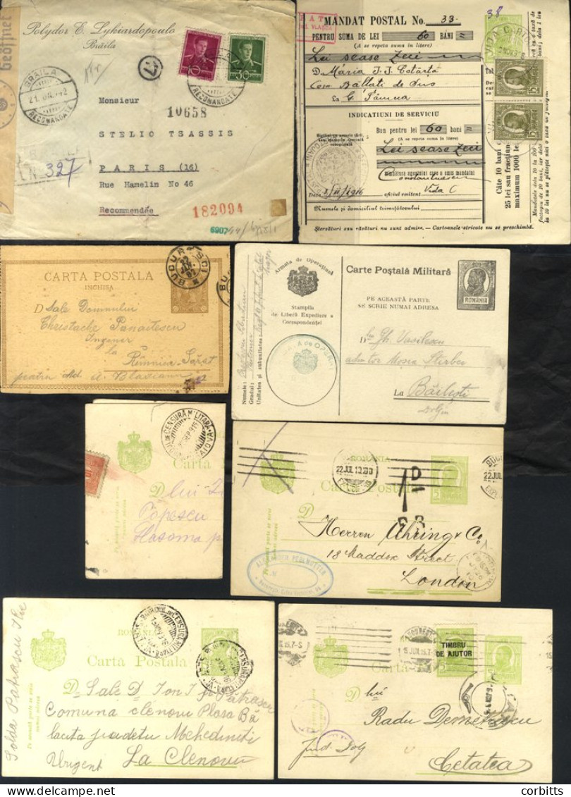 1897-1942 Selection Of Mainly Postal Stationery Items, A Few Military, Bearing A Variety Of Cancels, Noticed Two Cards F - Autres & Non Classés