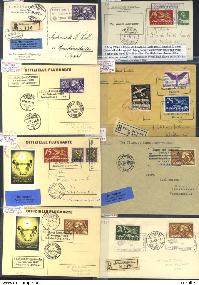 Early Airmail Cards & Covers 1924-29, Mainly Special Flights With Attractive Commem Cachets: A Number Of Scarcer Items N - Sonstige & Ohne Zuordnung