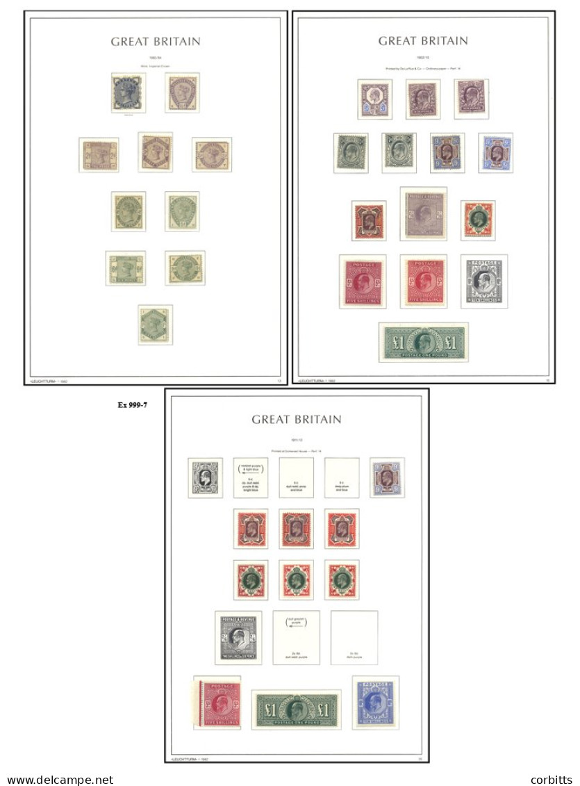 1840-1951 M Or Unused Collection In KA/BE Hingeless Printed Album Incl. 1840 1d Intense Black Pl.8, Unused, Traces Of Gu - Sonstige & Ohne Zuordnung