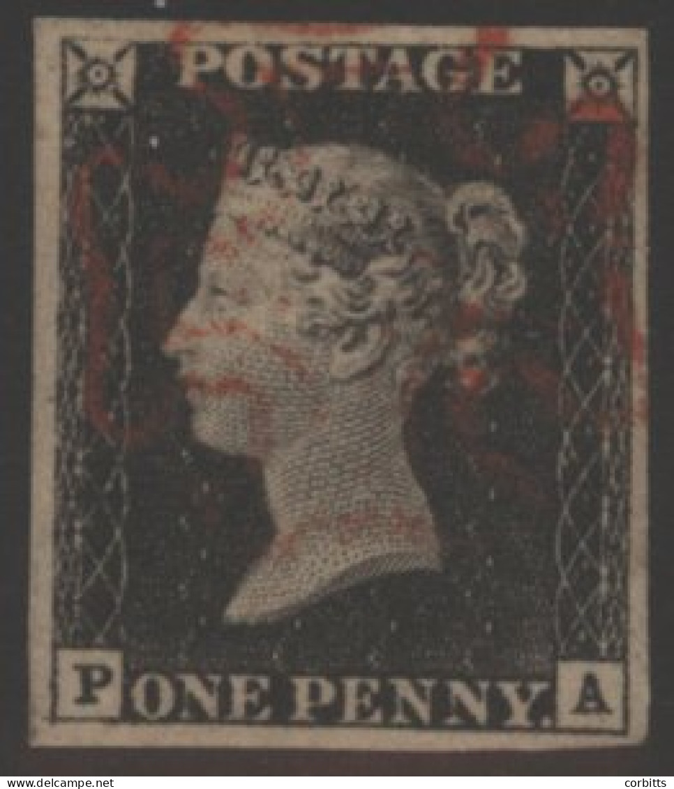 Plate 1a PA, Good To Large Margins, Fine Red MC. (1) - Andere & Zonder Classificatie