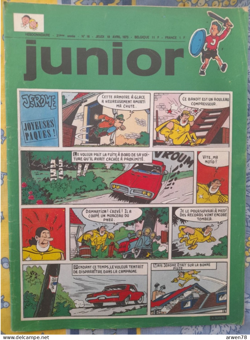 Chez Nous Junior Avril 1973 Cubitus Poster Buddy Longway Modeste Et Pompon Pub Addidas Etc ... - CANAL BD Magazine