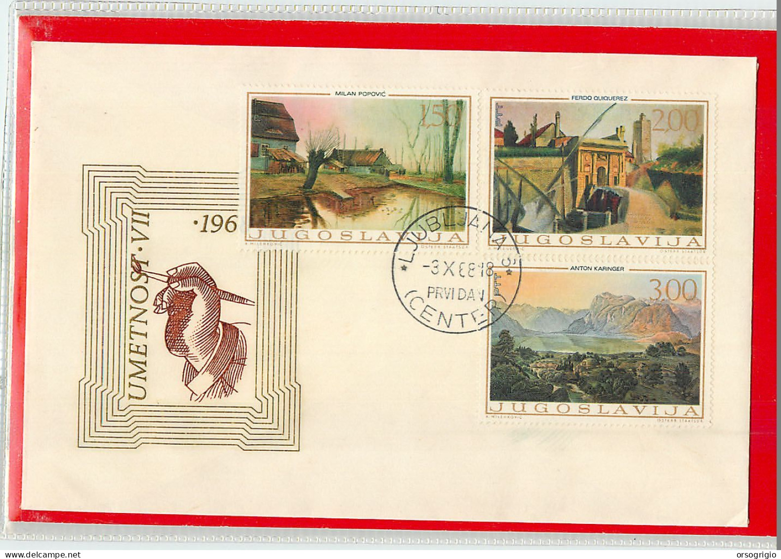 JUGOSLAVIA - FDC 1968  PAINTINGS   N° 2 Covers - FDC