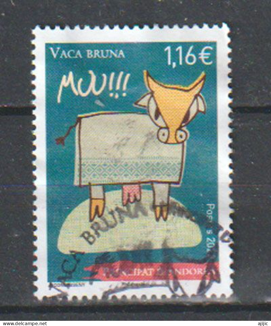 2022. La Vache Brune (Vaca Bruna)   Timbre Oblitéré, 1 ère Qualité - Gebraucht