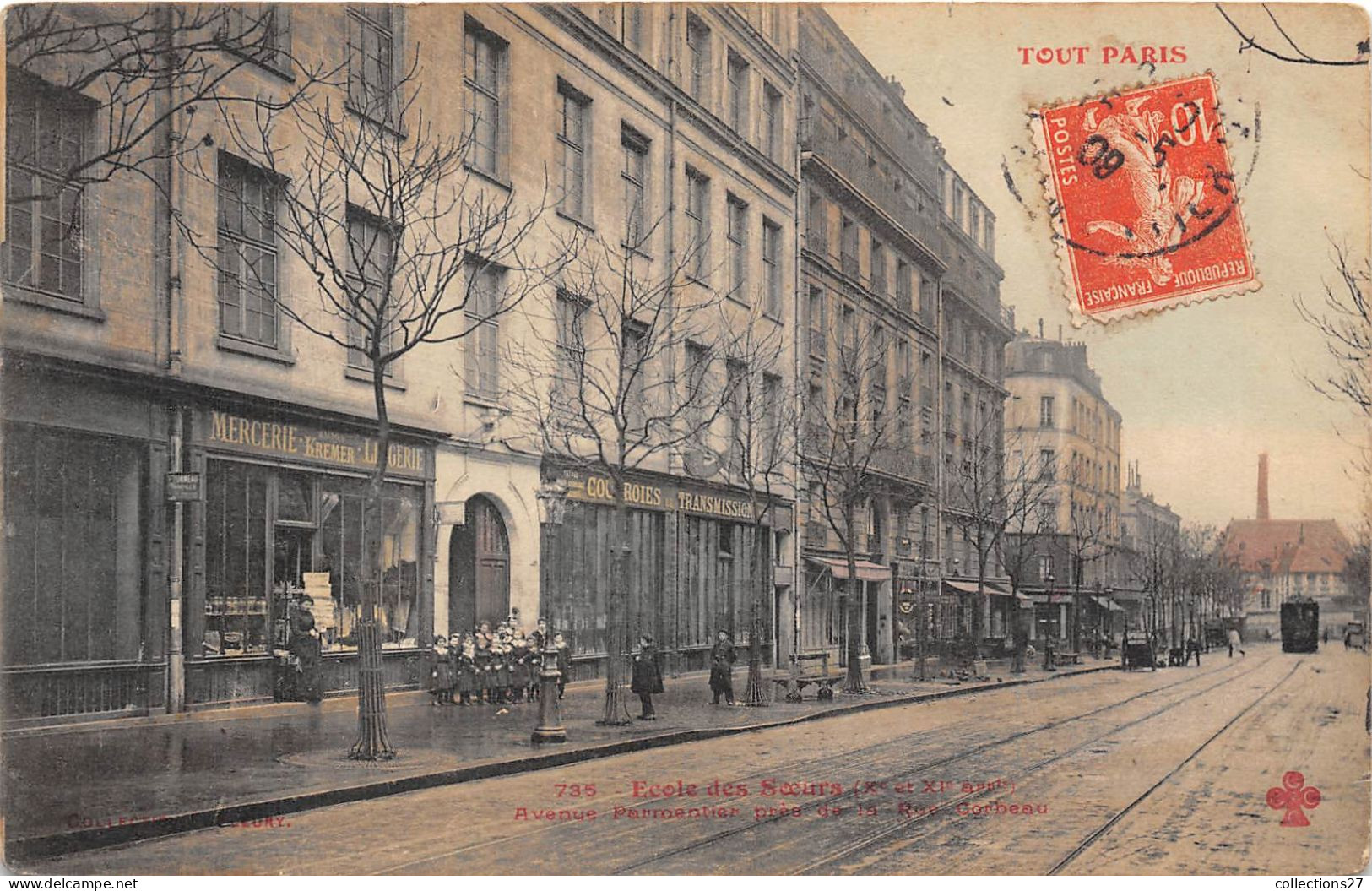 PARIS-75010- TOUT PARIS - ECOLE DES SOEURS AVENUE PARMENTIER PRES DE LA RUE CORBEAU - Arrondissement: 10