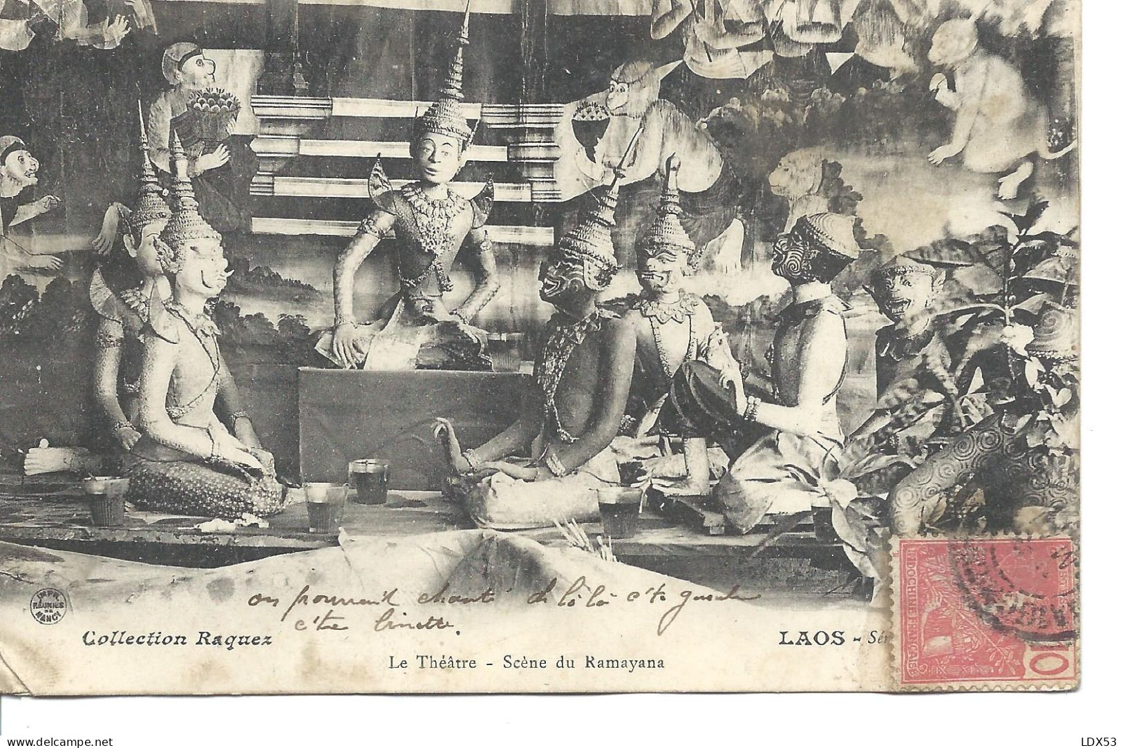 Les COLONIES - LAOS - Le Théâtre - Scène Du RAMAYANA (1906) - Laos