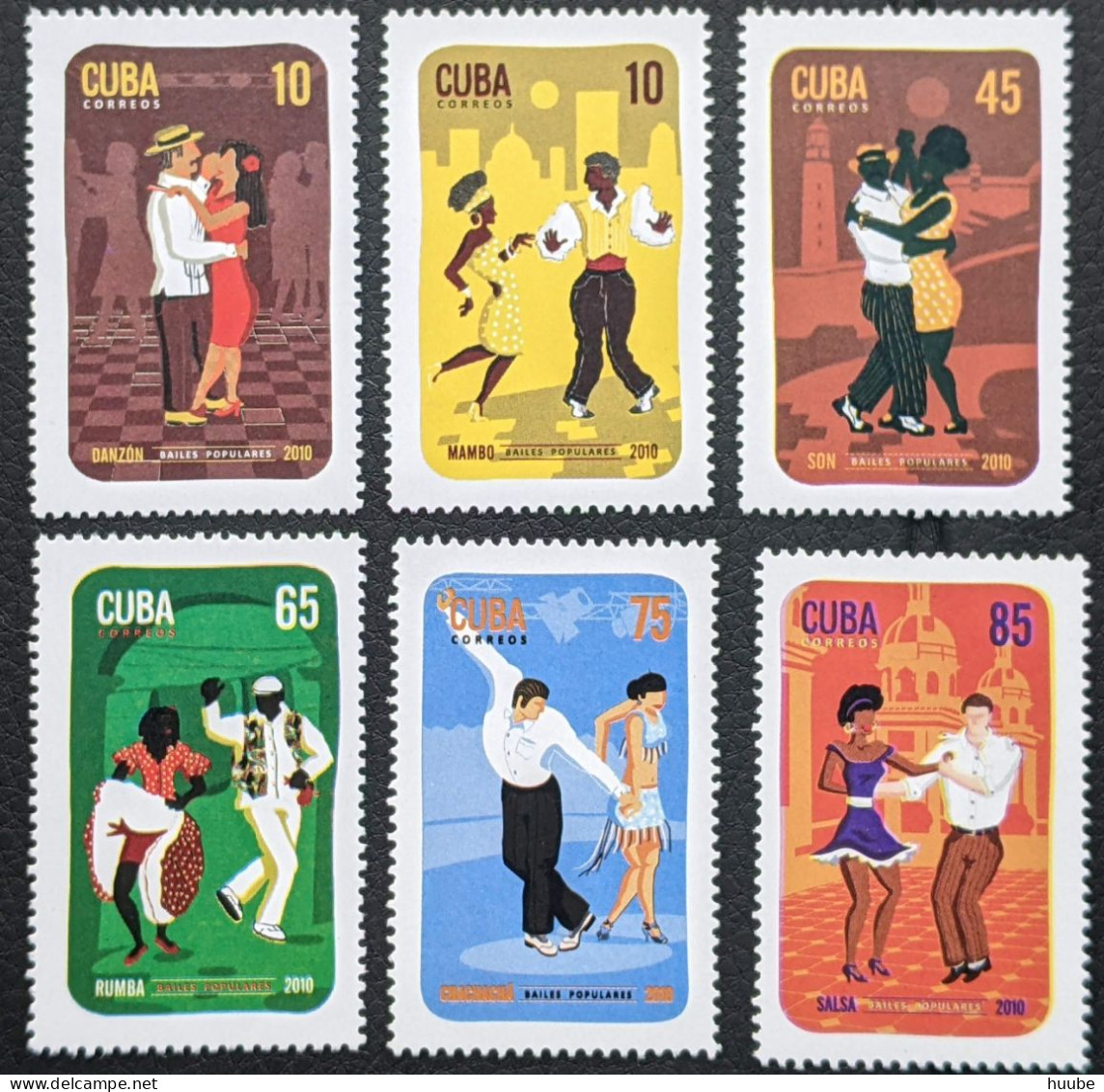 Cuba, 2011, Mi 5518-5525, Dances: Danzón+mambo+son+rumba+cha Cha Cha+salsa+carnaval Dancer, 6v + Block 286, MNH - Danse