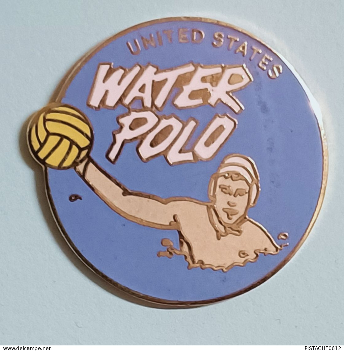 Pin's Water Polo United States Sports Aquatiques Natation Ø 3 Cm - Waterpolo