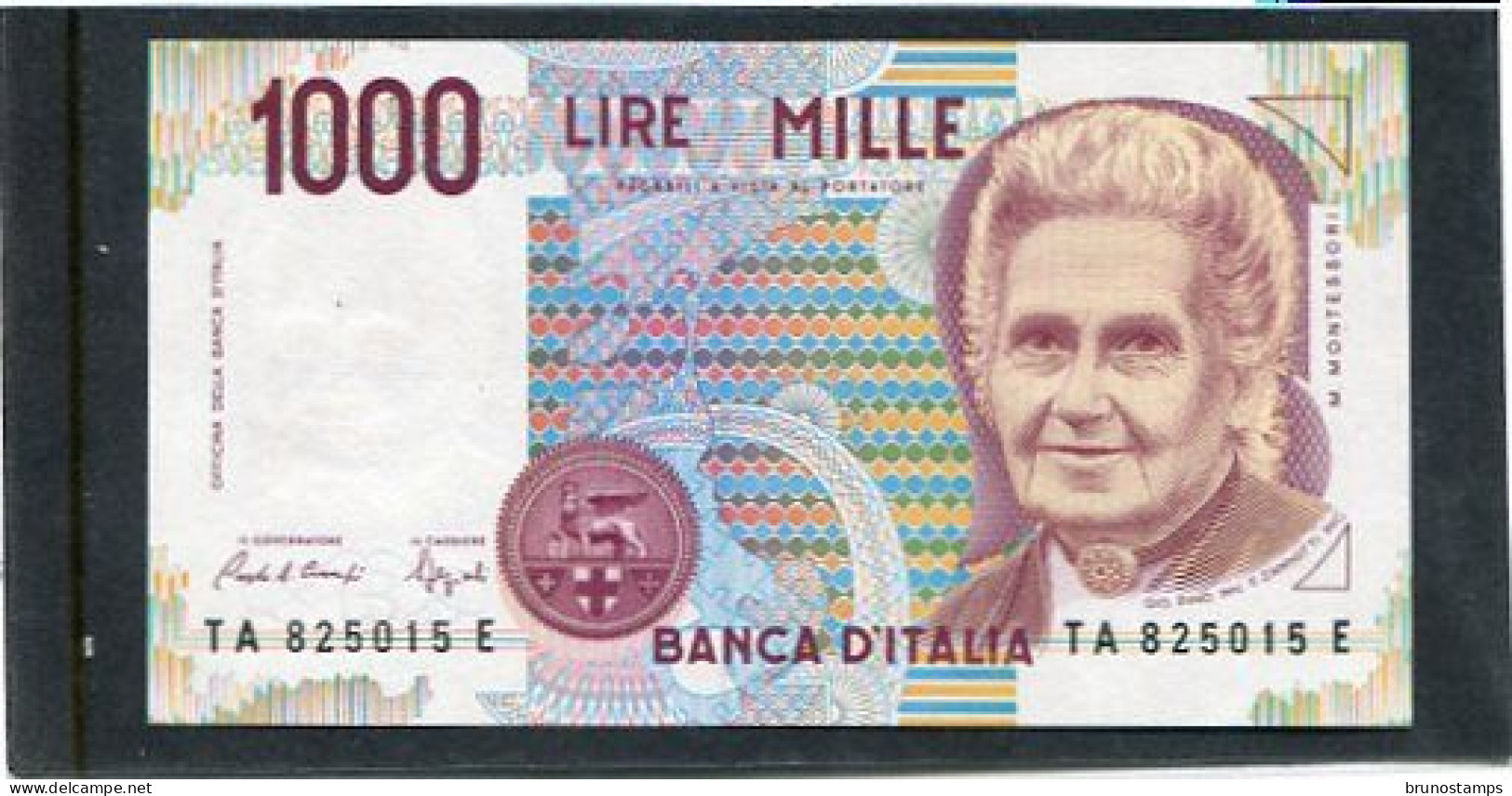 ITALY/ITALIA - 1000  LIRE   MONTESSORI  BANKNOTE - 1000 Liras