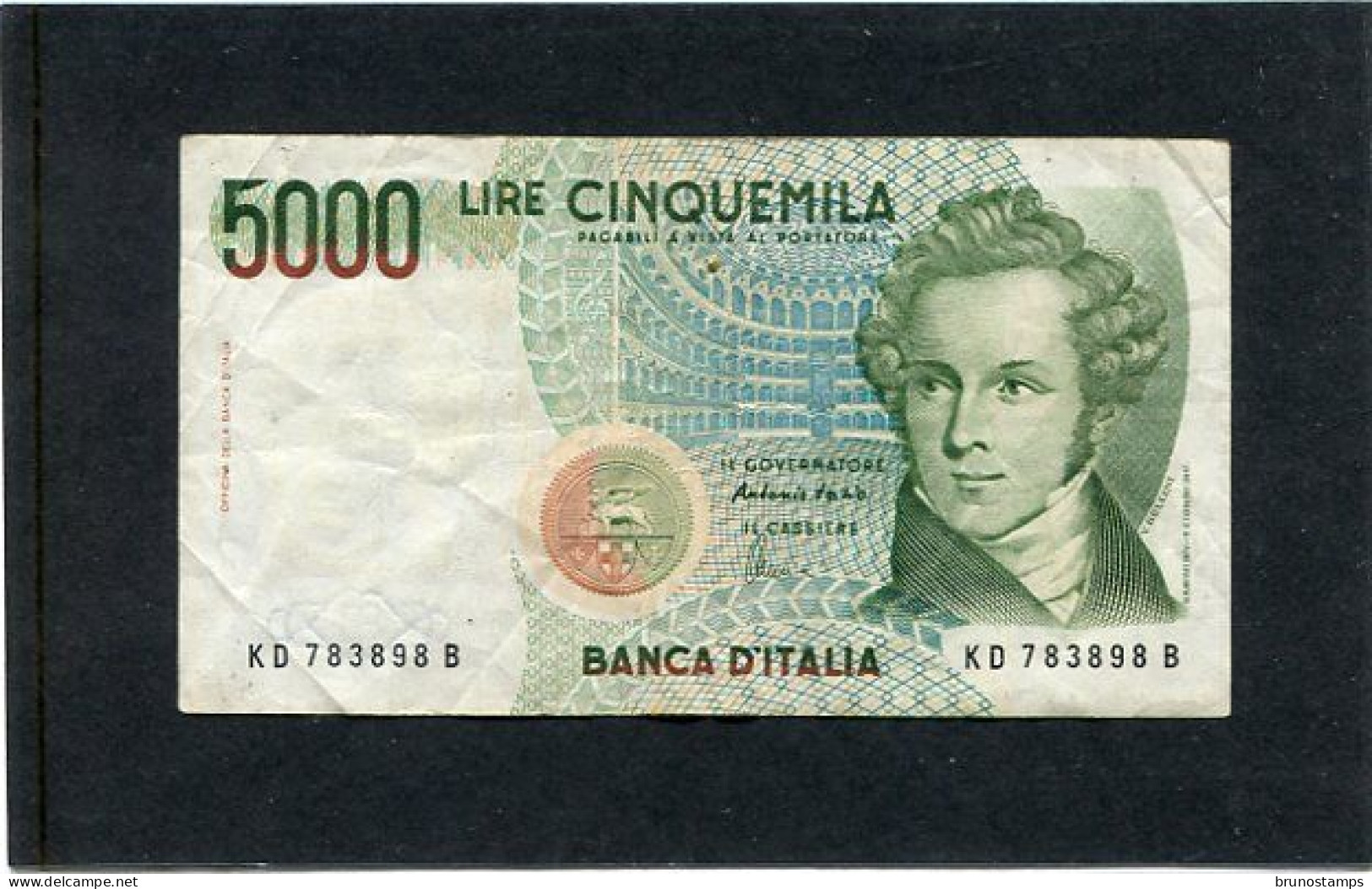 ITALY/ITALIA - 5000  LIRE  BELLINI  BANKNOTE - 5000 Lire