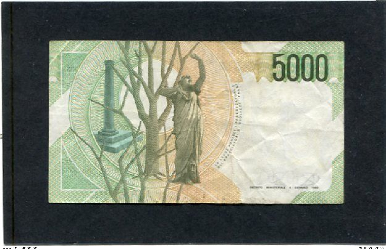 ITALY/ITALIA - 5000  LIRE  BELLINI  BANKNOTE - 5000 Lire