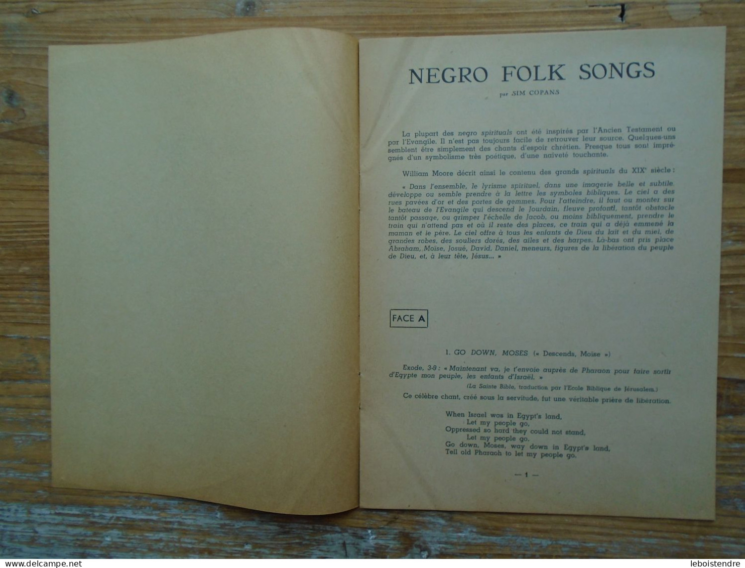 10" VINYLE NEGRO FOLK SONGS 270E828 + LIVRET L ENCYCLOPEDIE SONORE LIBRAIRIE HACHETTE RHEA JACKSON JOHN RILEY