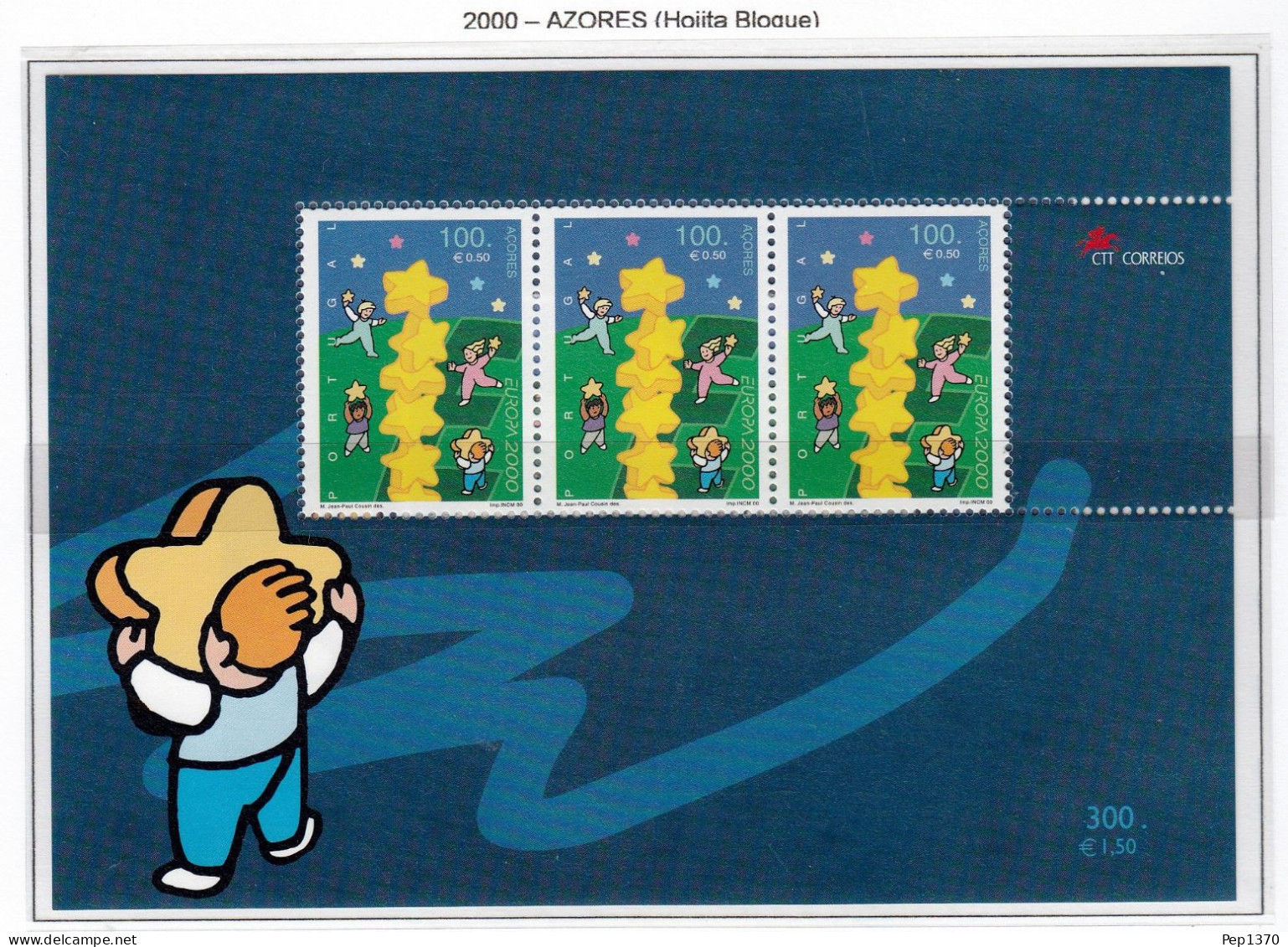 AZORES 2000 - TEMA EUROPA - 1 HOJA BLOQUE** - 2000