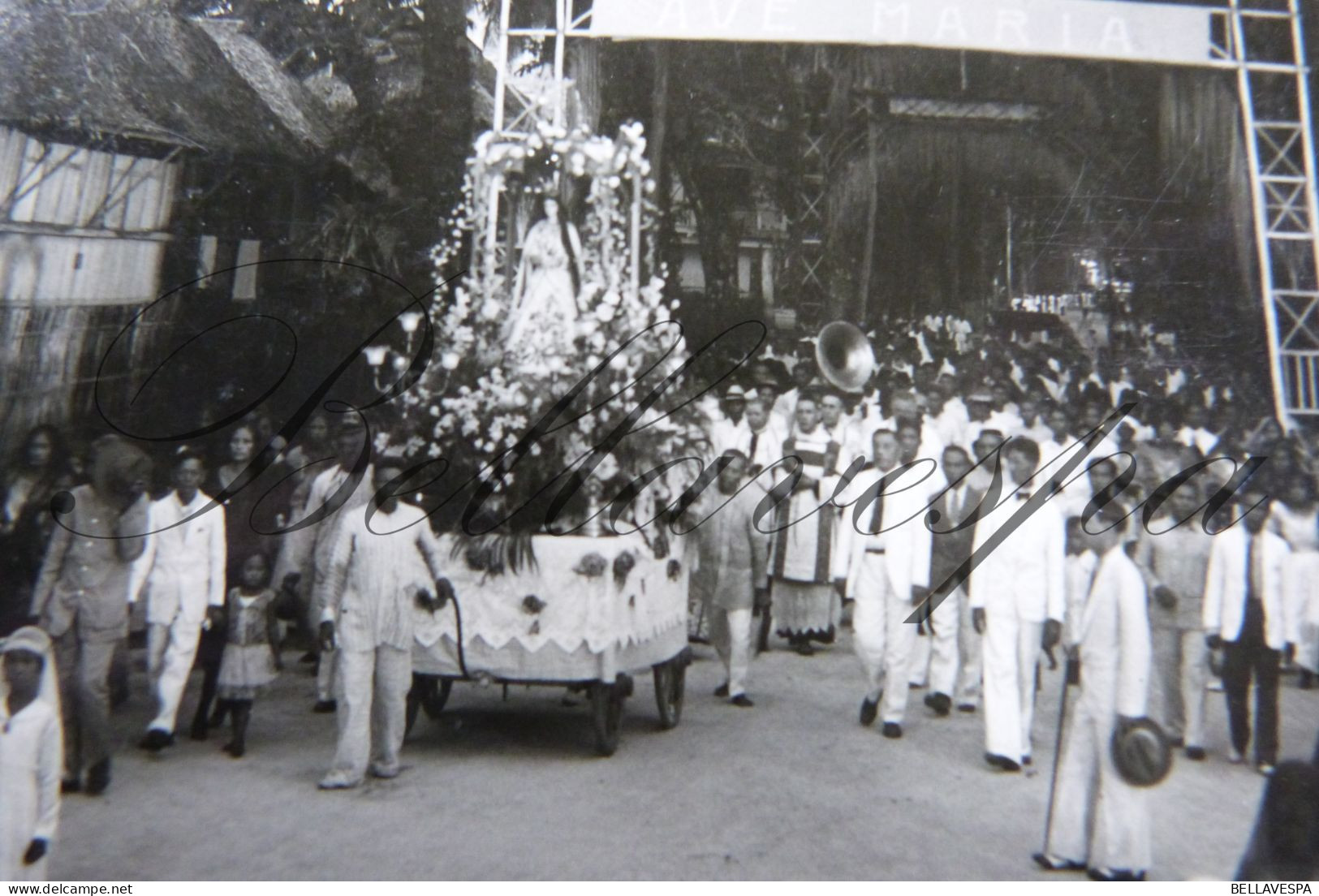 Mindano Philippines Christian Procession Ave Maria Madonna  Catholique  Christendom Christening Missie Carrascal RPPC - Philippines
