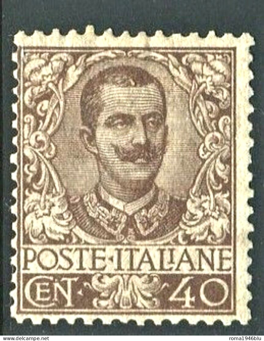 REGNO 1901 40 C. FLOREALE N. 74 ** MNH C. DIENA - Neufs