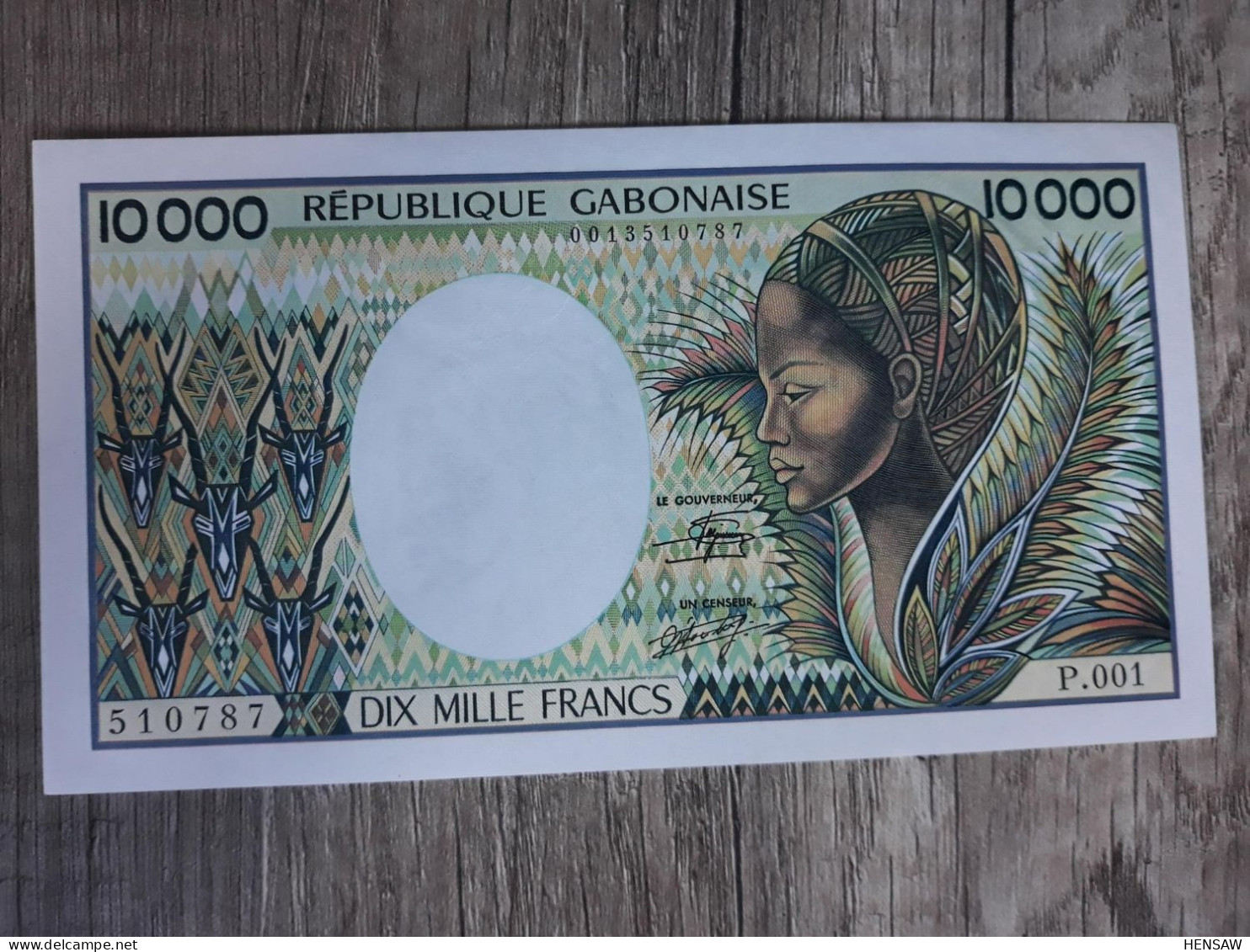 GABON 10000 FRANCS P 7b 1991 UNC SC NEW - Gabun