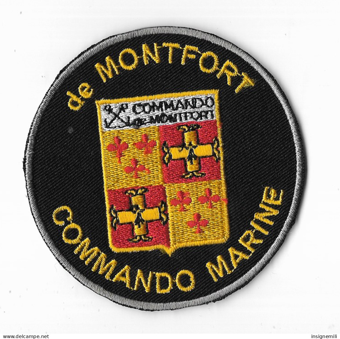 ECUSSON TISSU COMMANDO MARINE De MONTFORT - Ecussons Tissu