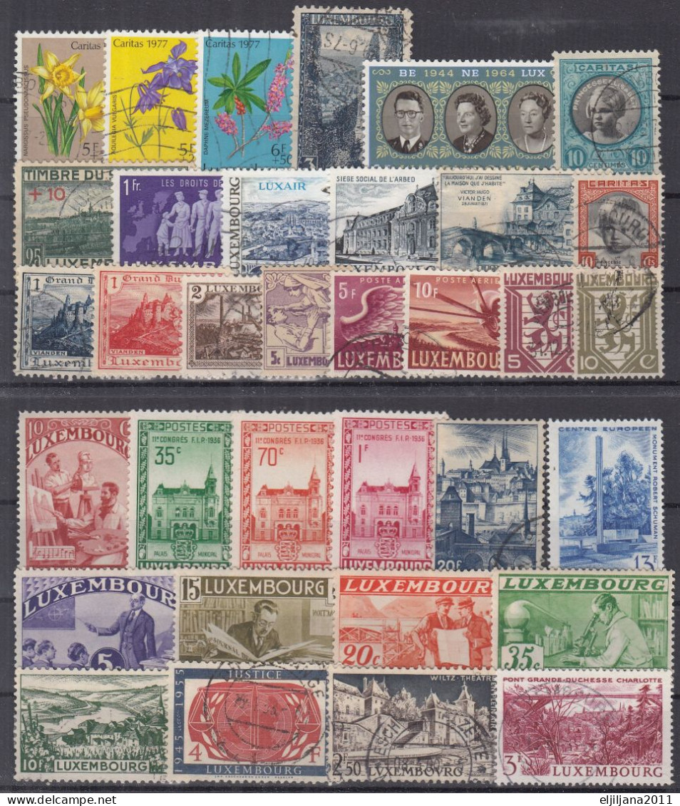 ⁕ LUXEMBOURG 1921 - 1976 ⁕ Nice Collection / Lot ⁕ 34v Used & MH ⁕ See Scan - Collections