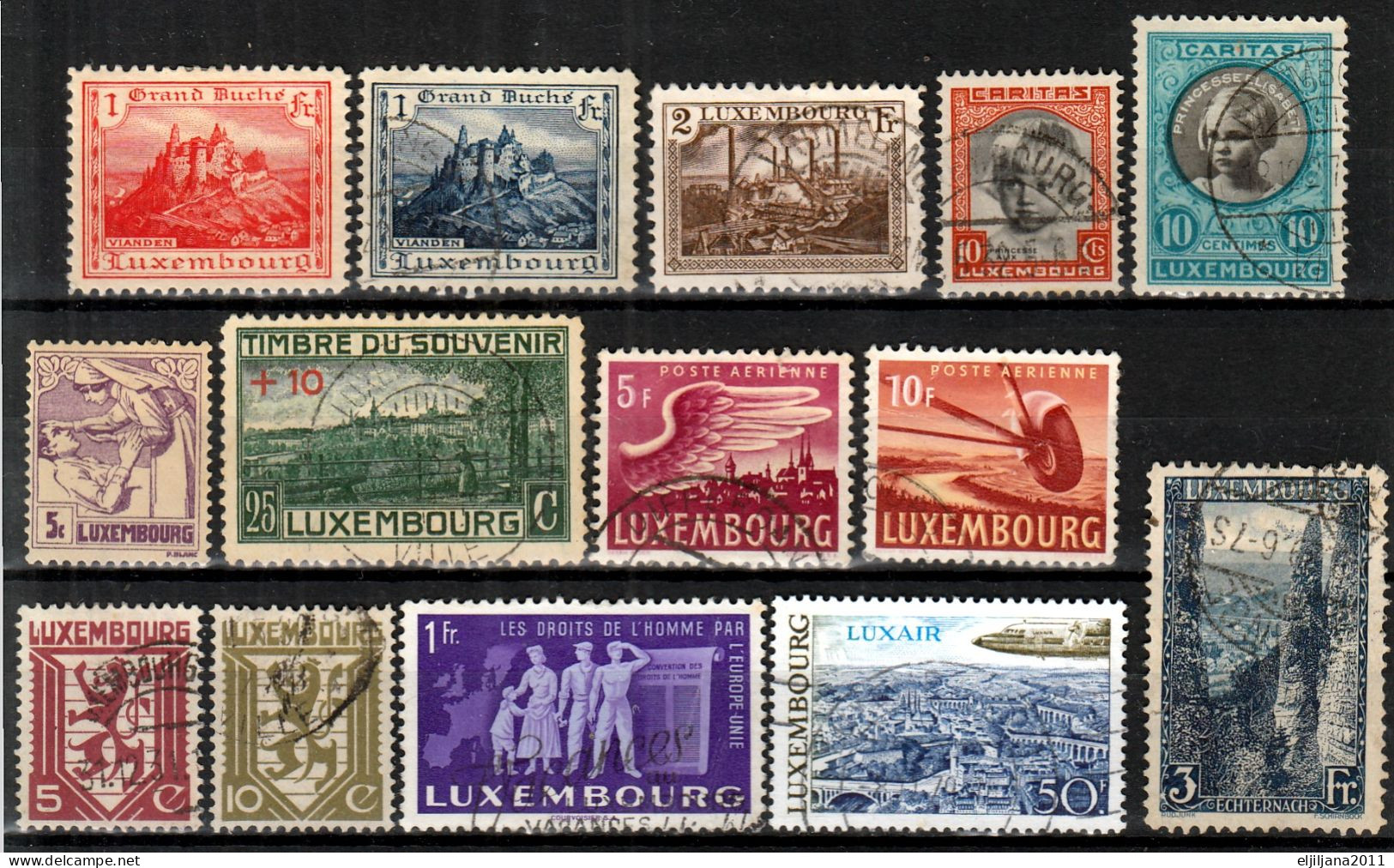 ⁕ LUXEMBOURG 1921 - 1976 ⁕ Nice Collection / Lot ⁕ 34v Used & MH ⁕ See Scan - Collections