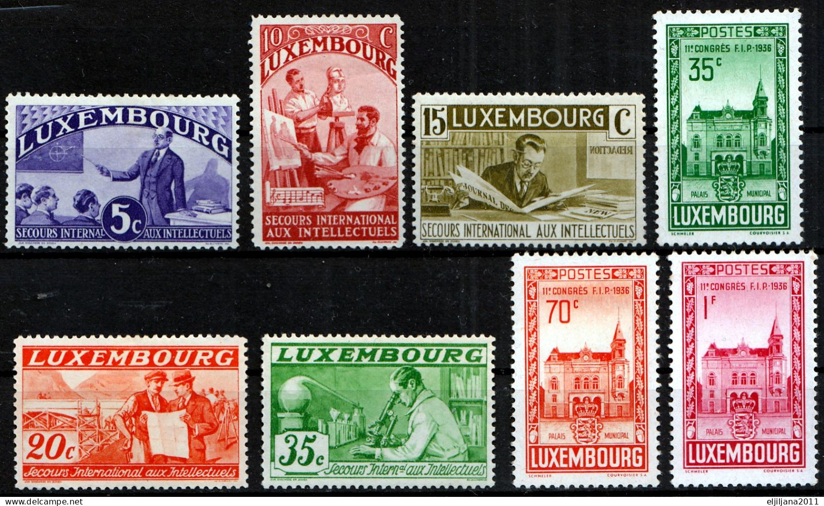 ⁕ LUXEMBOURG 1921 - 1976 ⁕ Nice Collection / Lot ⁕ 34v Used & MH ⁕ See Scan - Collections