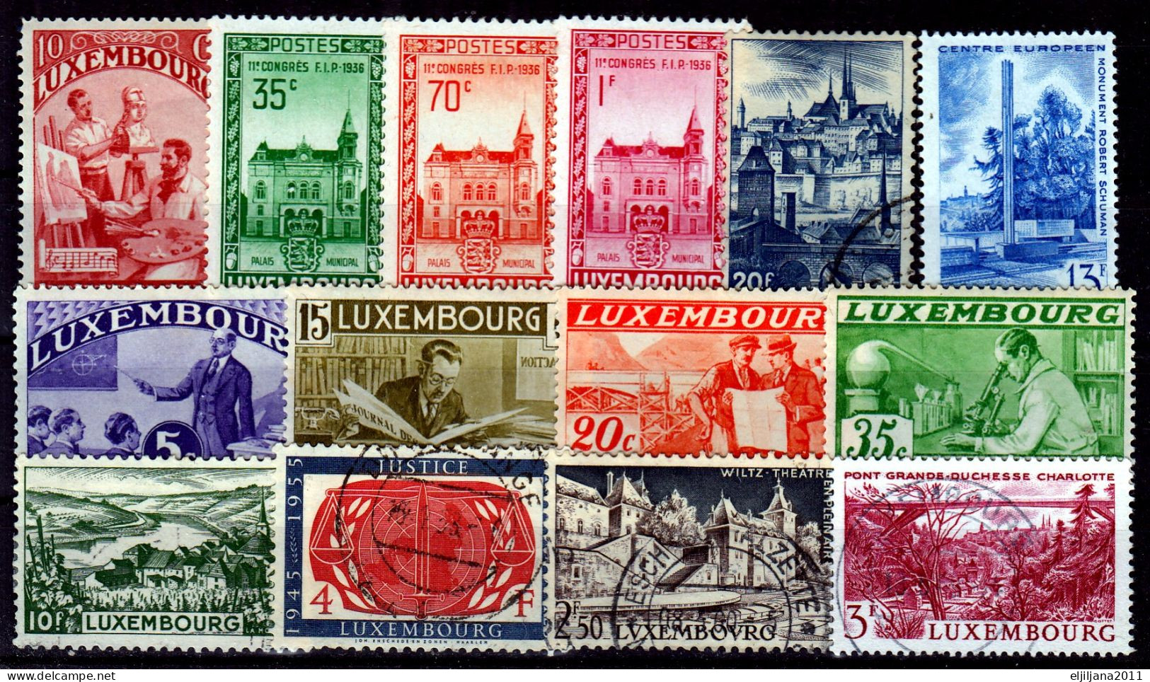 ⁕ LUXEMBOURG 1921 - 1976 ⁕ nice collection / lot ⁕ 34v used & MH ⁕ see scan