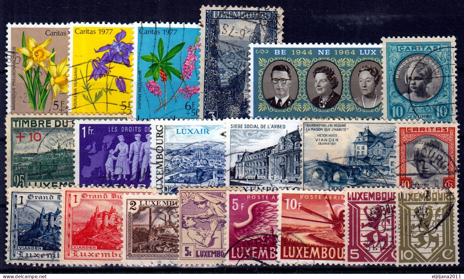 ⁕ LUXEMBOURG 1921 - 1976 ⁕ nice collection / lot ⁕ 34v used & MH ⁕ see scan