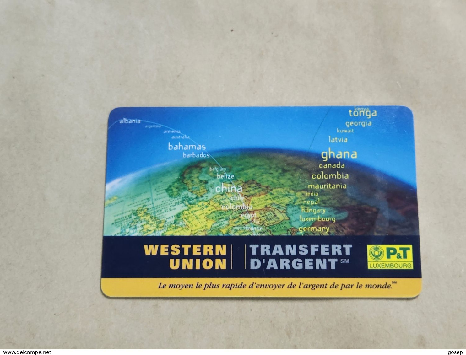 LUXEMBOURG-(TP26)-Western Union-(25)-(tirage-?)-(50units)-(01.09.2001)-used Card - Luxembourg