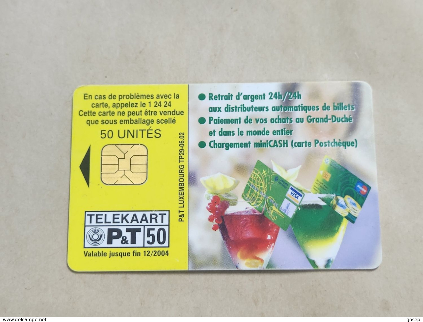 LUXEMBOURG-(TP29)-Carte Postchèque Et Carte Visa Des-(26)-(tirage-?)-(50units)-(01.06.2002)-used Card - Luxemburg