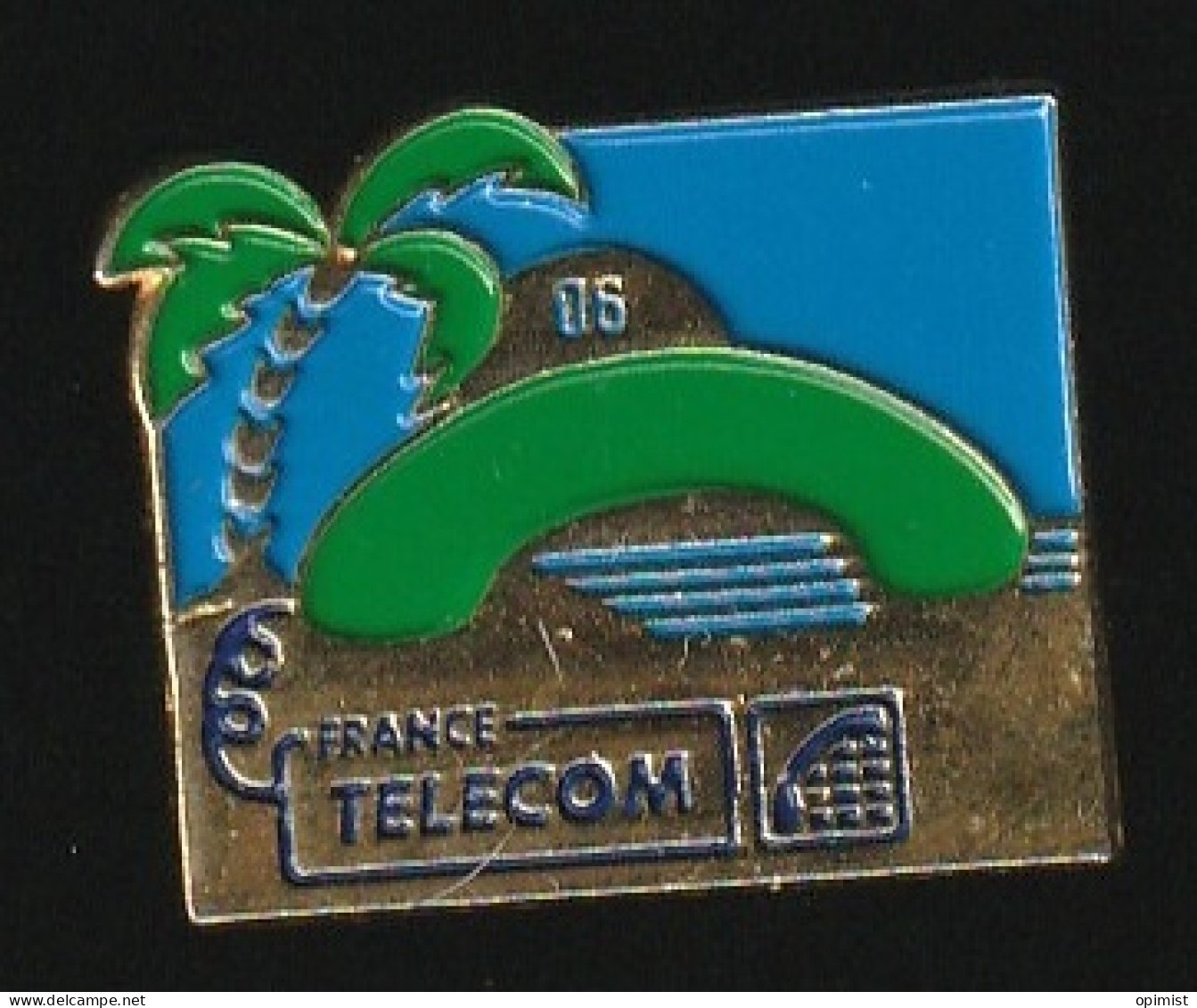 77215- Pin's..France Telecom.Orange.Alpes Maritimes. - Telecom De Francia