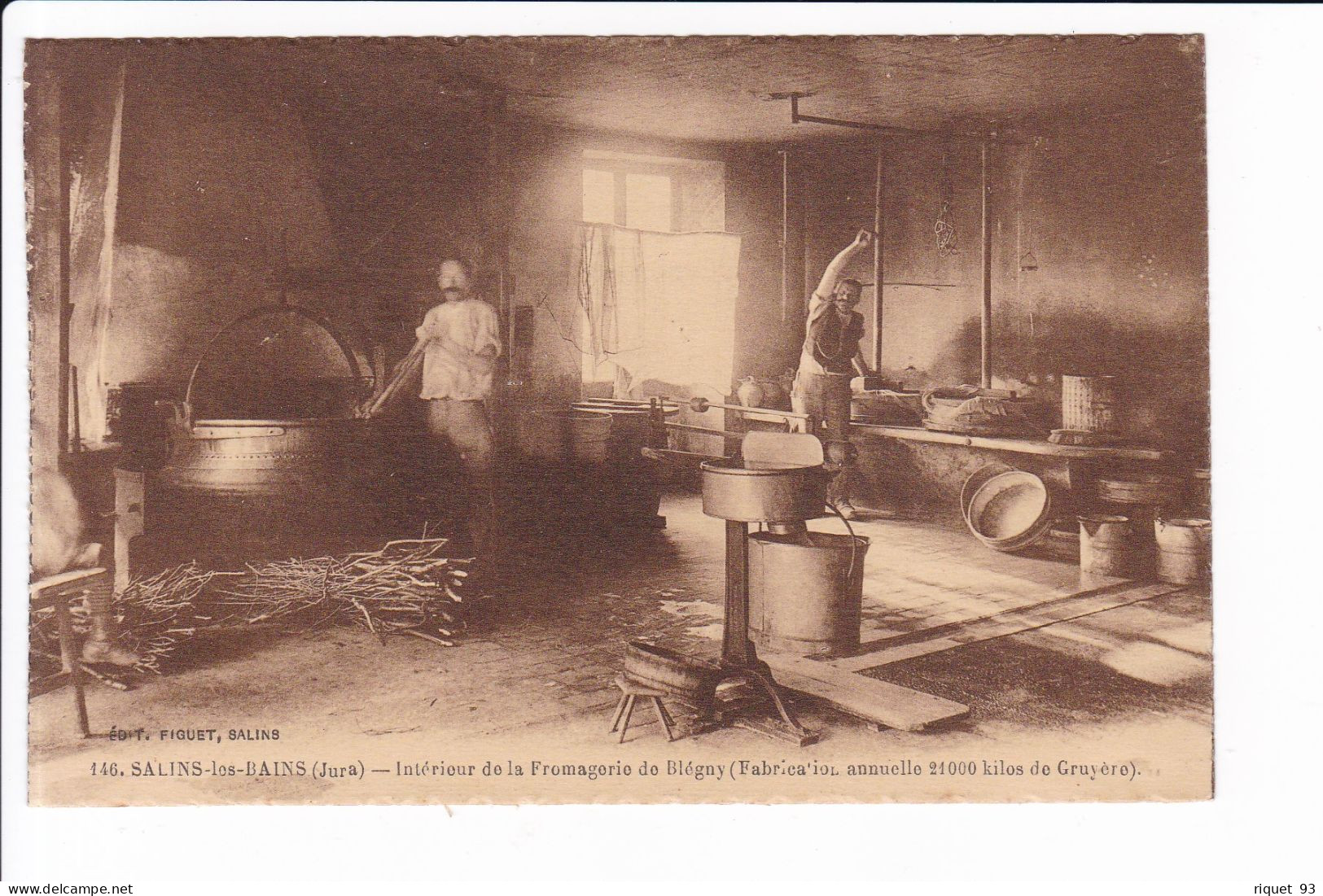 146 - SALINS-les-BAINS - Intérieur De La Fromagerie De Blégny ( Fabrication Annuelle 21000 Kilos De Gruyère) - Autres & Non Classés