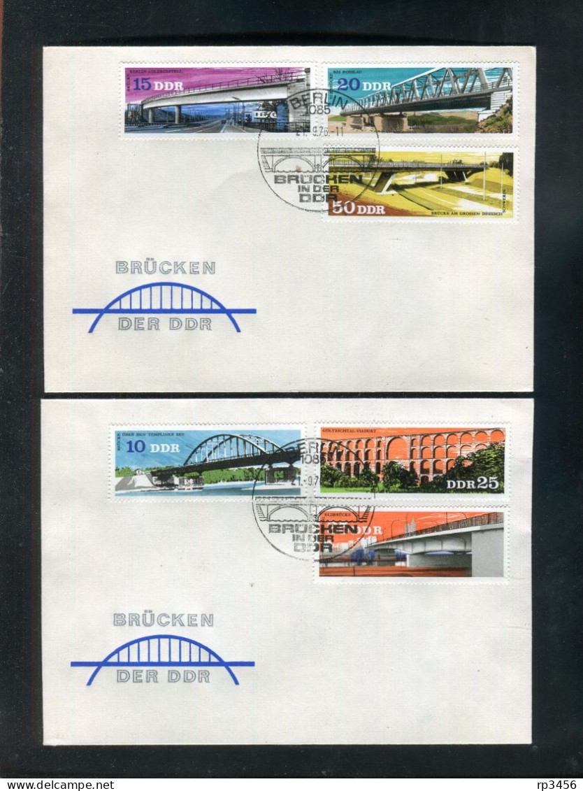 "DDR" 1976, Mi. 2163-2168 "Bruecken" Auf 2 FDC (C934) - 1971-1980