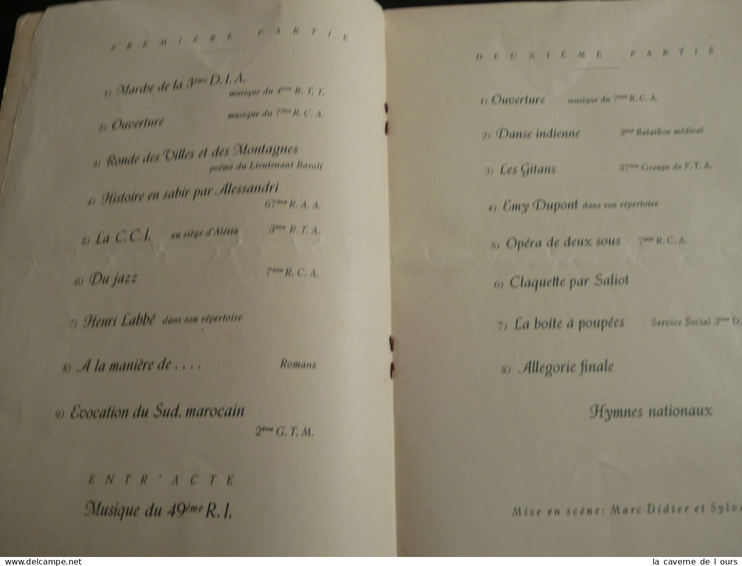 Rare Programme Ancien "Fête De La 3e Division D'Infanterie Algérienne" Stuttgart 22 Mai 1945 DIA - Sonstige & Ohne Zuordnung