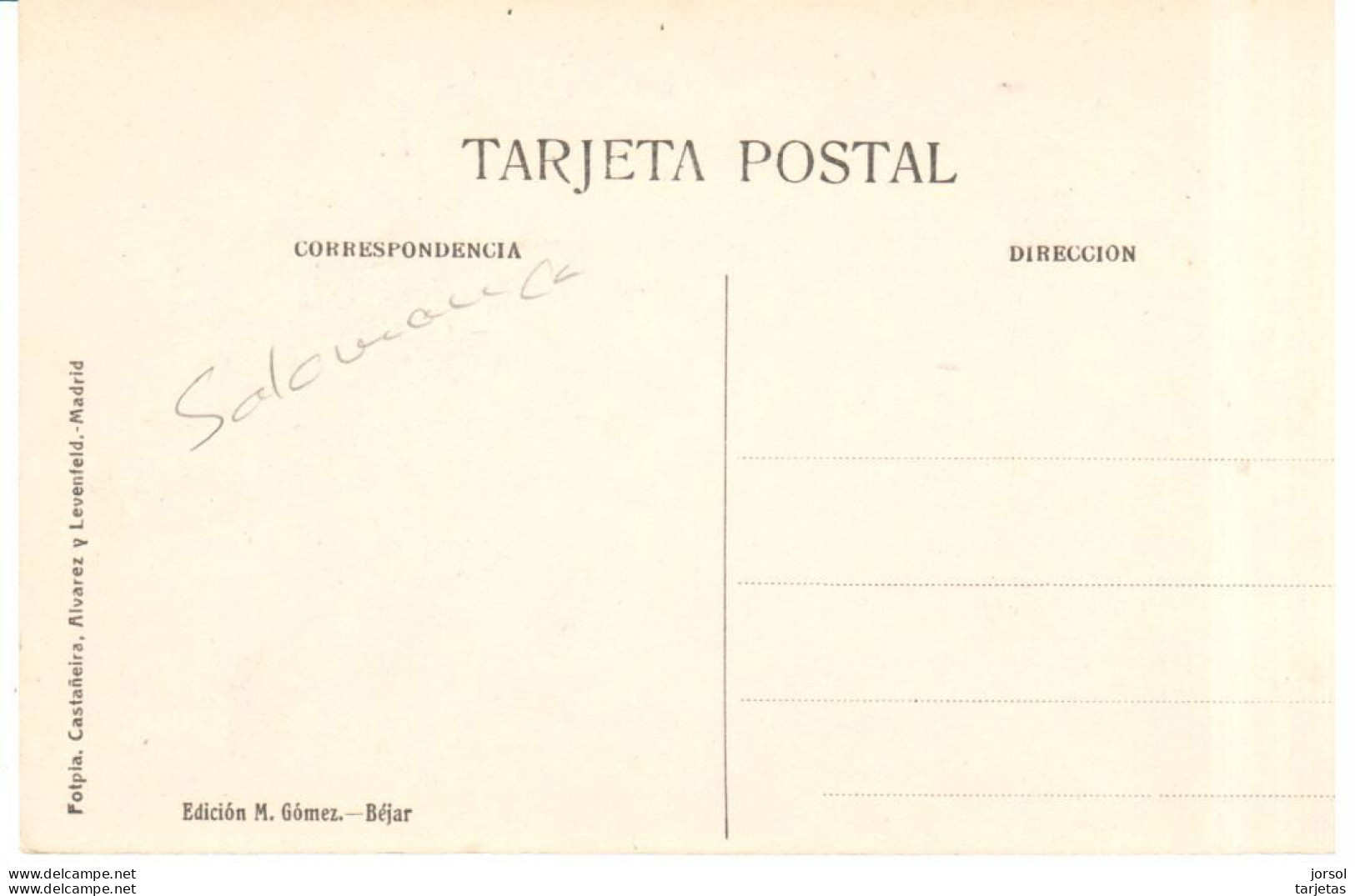 POSTAL    BEJAR  -SALAMANCA  -EL BOSQUE PALACIO - Otros & Sin Clasificación