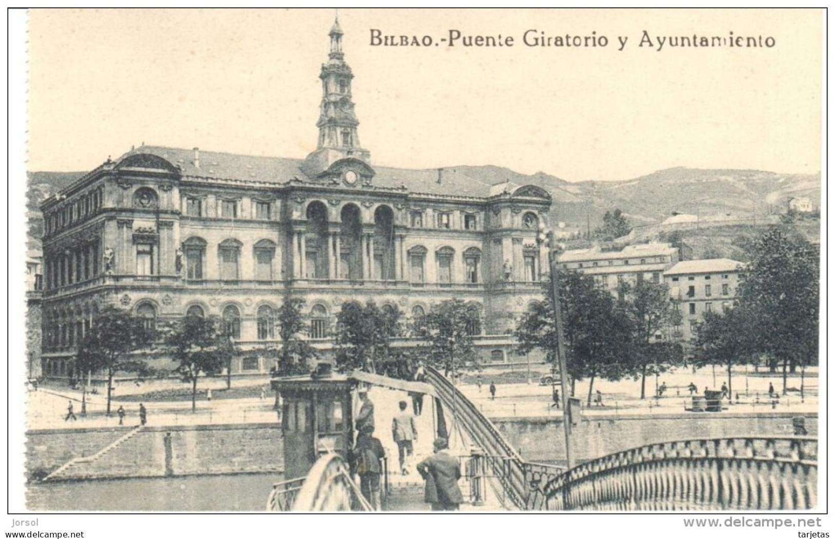 POSTAL  BILBAO  -ESPAÑA  -  PUENTE GIRATORIO Y AYUNTAMIENTO - Vizcaya (Bilbao)